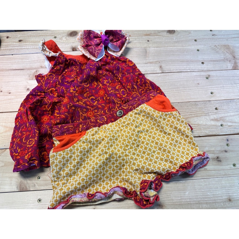 Matilda Jane Kids Girls 4 Floral Print Ruffle Hem Dress Bloomers Set